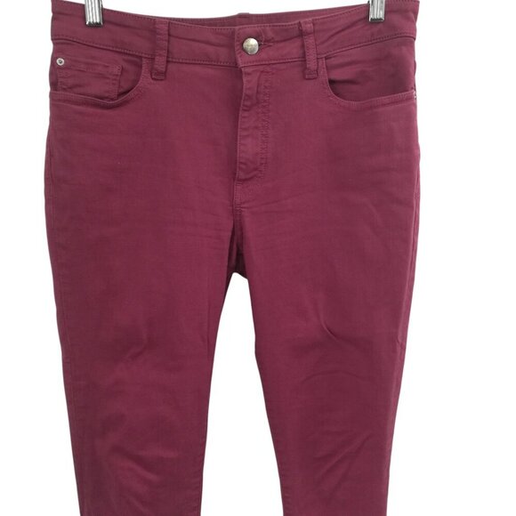 Warp & Weft JFK New York City Skinny Stretch Jeans Pants Size 8 29 Red 5 Pocket - Picture 4 of 11